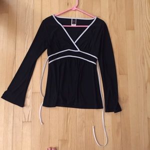 COPY - Black V Neck Blouse